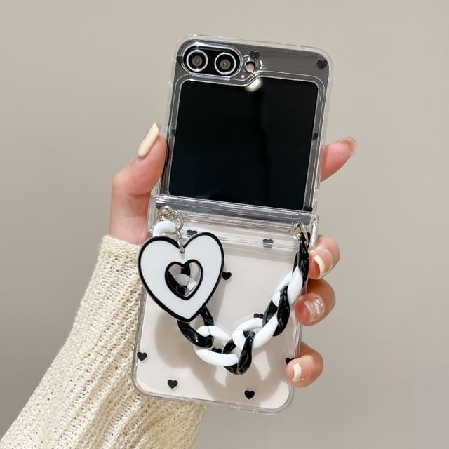 / Set Heart Strap Case Phone