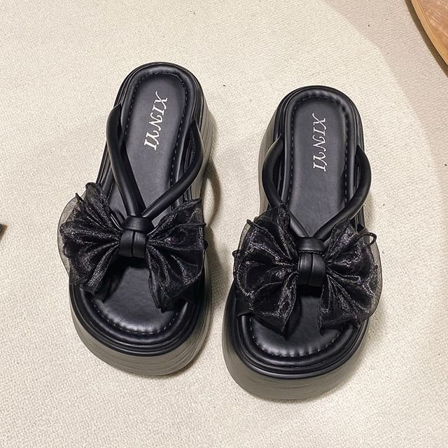 Platform Flower Sandals Slide