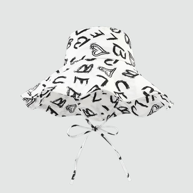 Lettering Print Hat Boonie