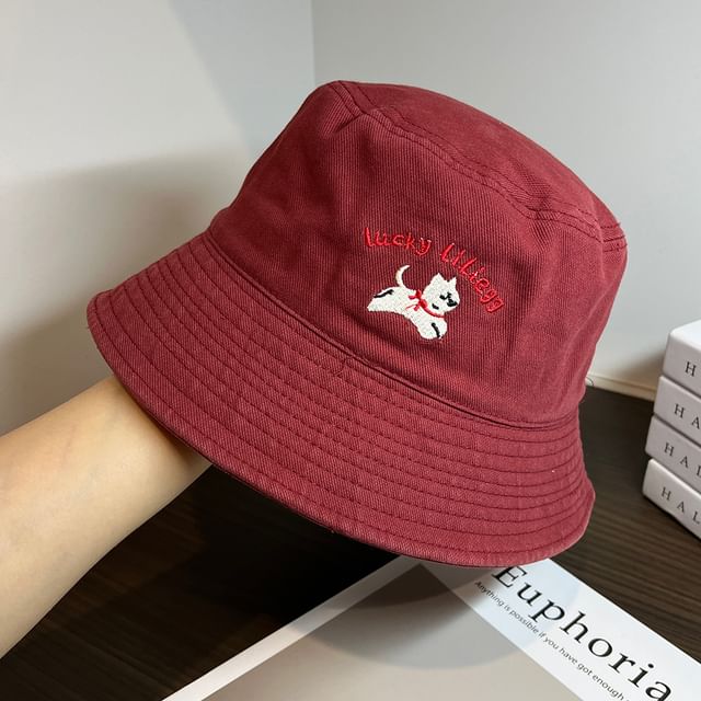 Hat Embroidered Bucket Dog