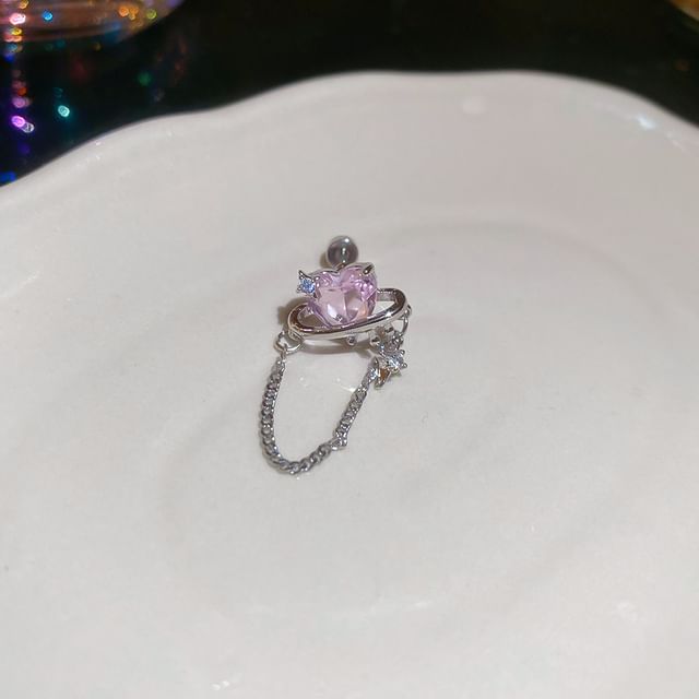 Chain Heart Earring Stud