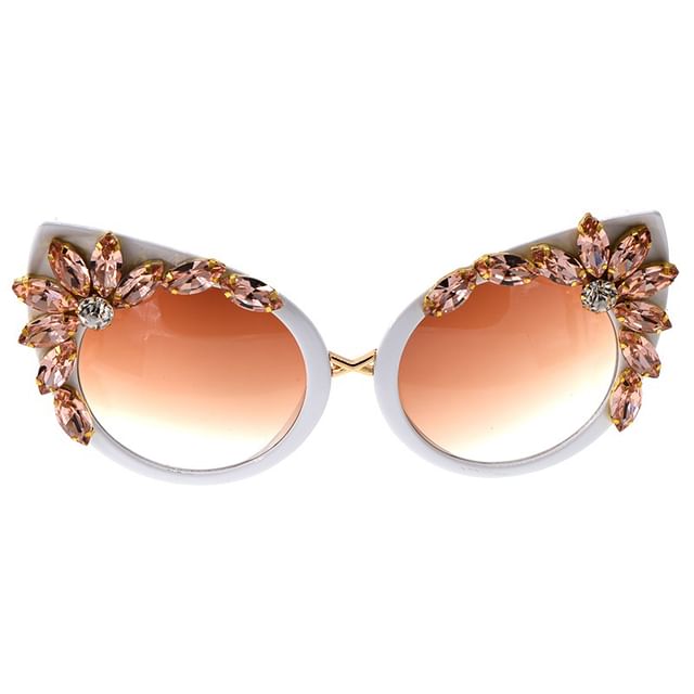Rhinestone Sunglasses Eye Cat