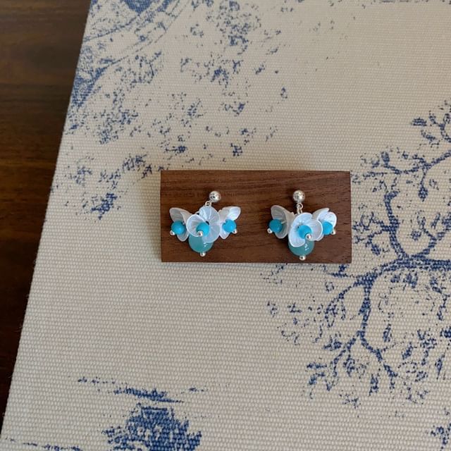 Beaded Floral Earring Drop / Necklace