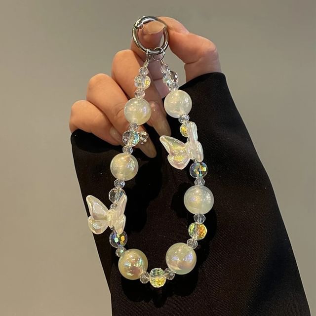Beaded Lanyard Butterfly Phone