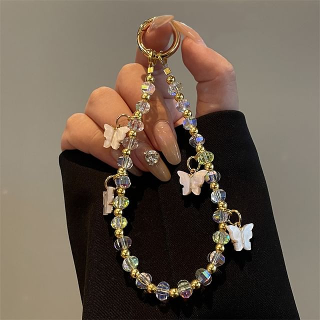 Butterfly Lanyard Beaded Phone