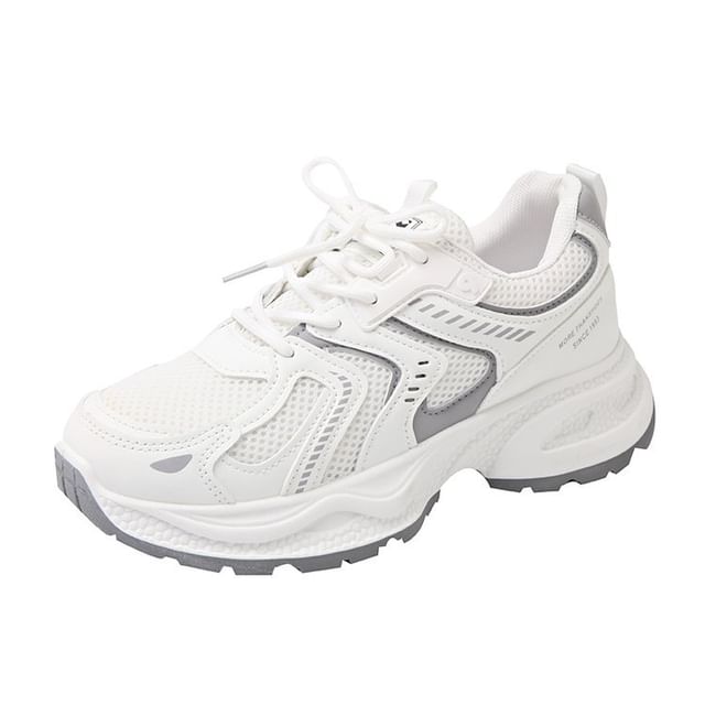 Panel Mesh Platform Sneakers