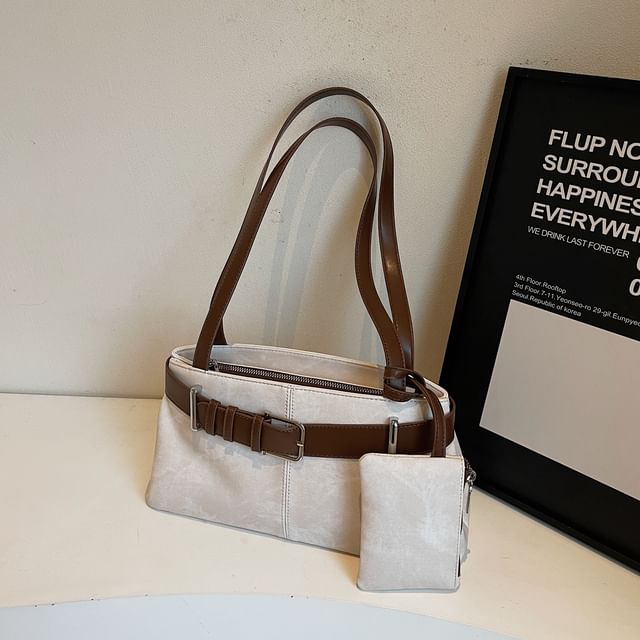 Tote Bag Belted With Pouch