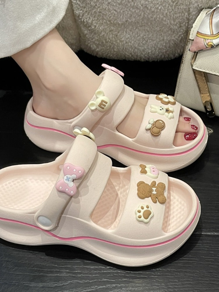 Kawaii Home Wear Bunny and Bear Sandals ON873 Wonderland Case