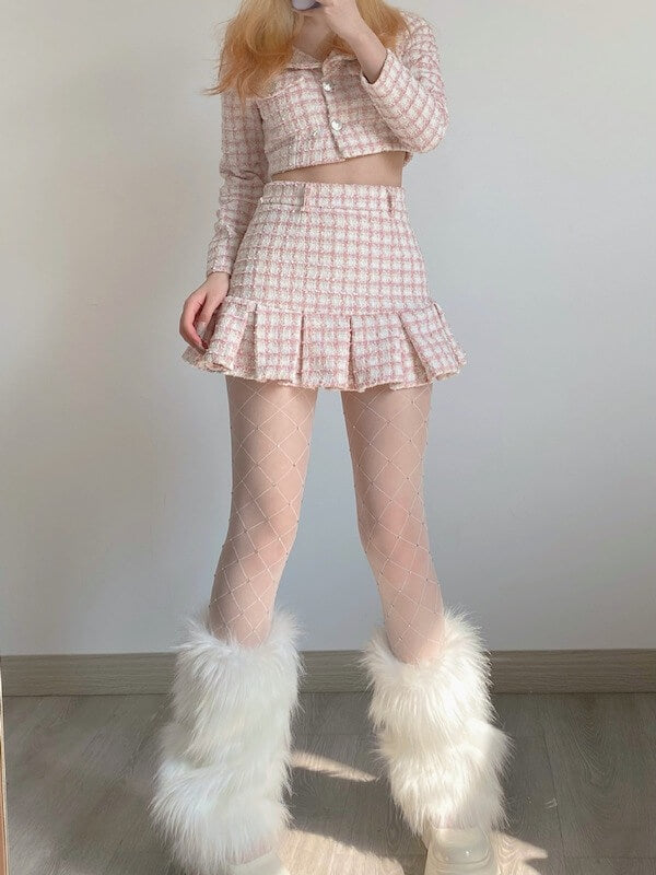 Collants en filet à diamants scintillants