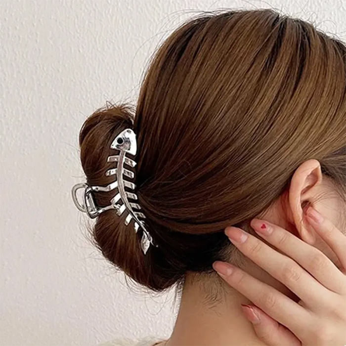 Pince à cheveux en forme d'arête de poisson