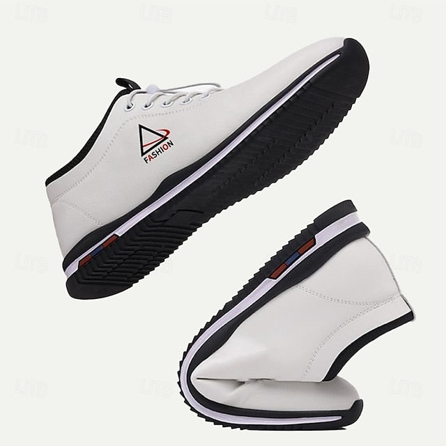 Men's Black Sports – Trendy and Lace-Up Sneakers White