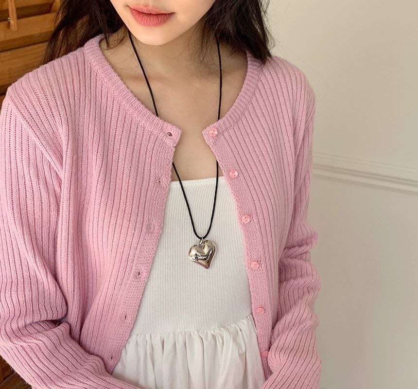 Heart Pendant Cord Necklace NH17 Wonderland Case