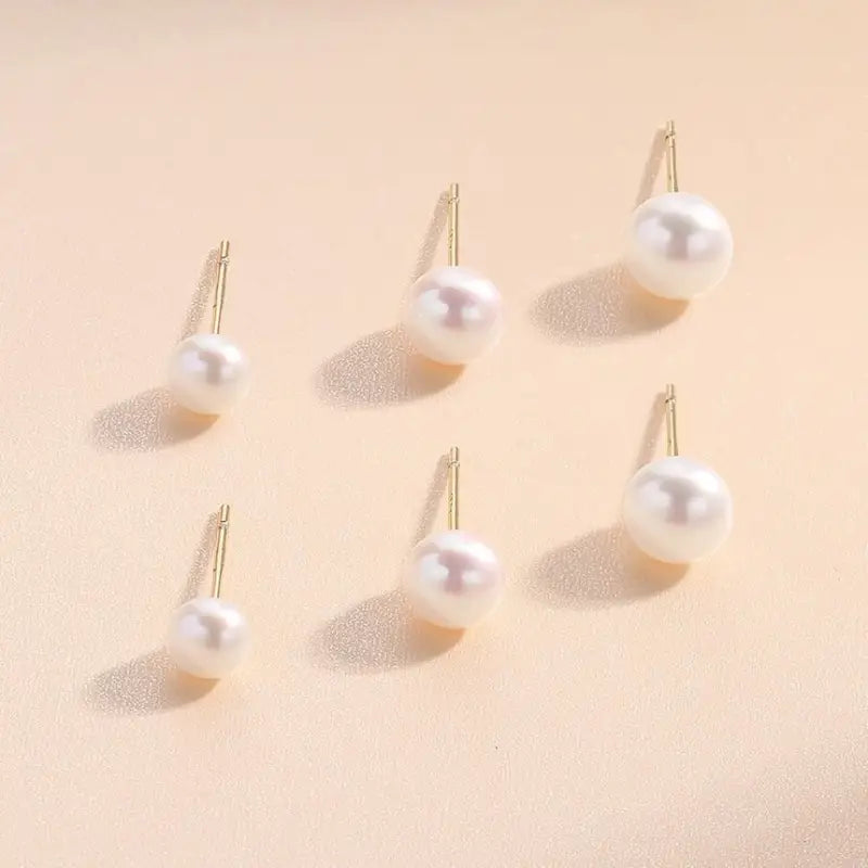 3 Pair Set: Faux Pearl Earring Wd64 - Earrings / Gold -