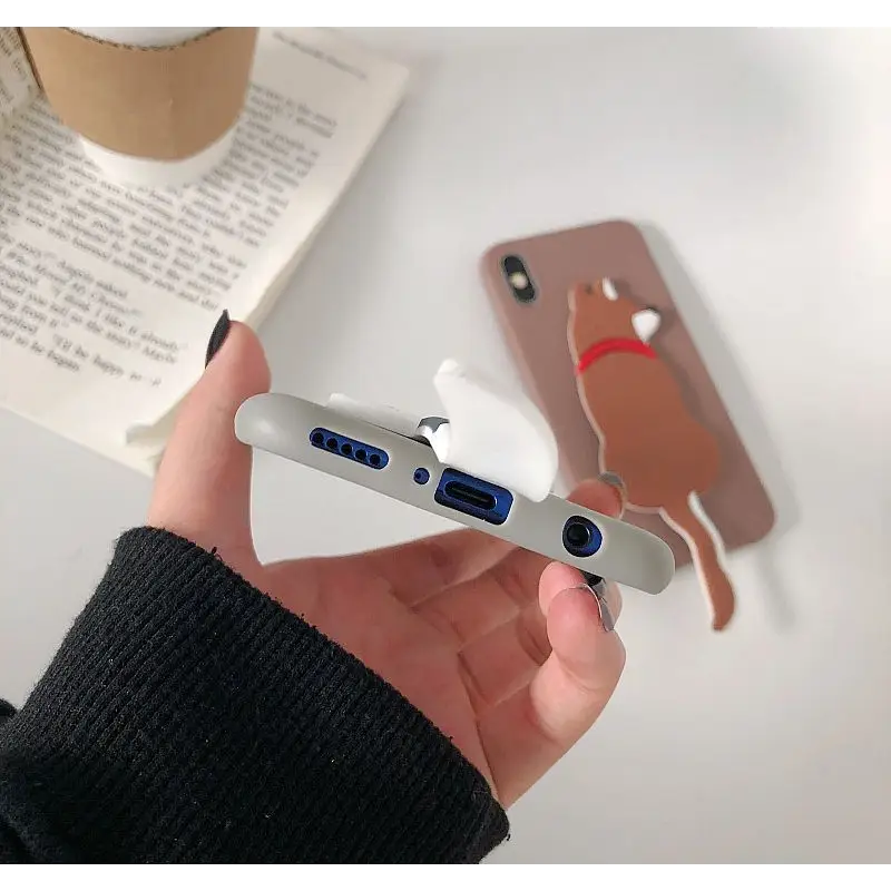 3D Dog Stand Phone Case - iPhone 11 Pro Max / 11 Pro / 11 / SE / XS Max / XS / XR / X / SE 2 / 8 / 8 Plus / 7 / 7 Plus-16