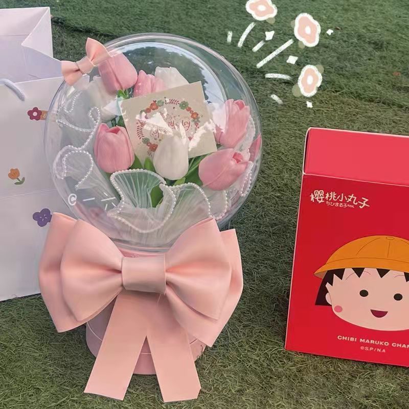 DIY Tulip Bubble LED Flower Bouquet MK18585 Wonderland Case