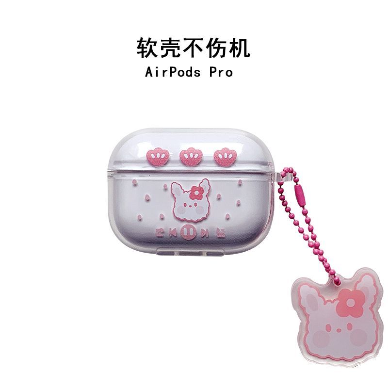 Cartoon Animal Clear AirPods Case Cover with Charm BX27 Wonderland Case