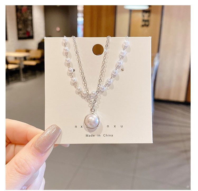 Faux Pearl Layered Necklace / Bracelet WA73 Wonderland Case