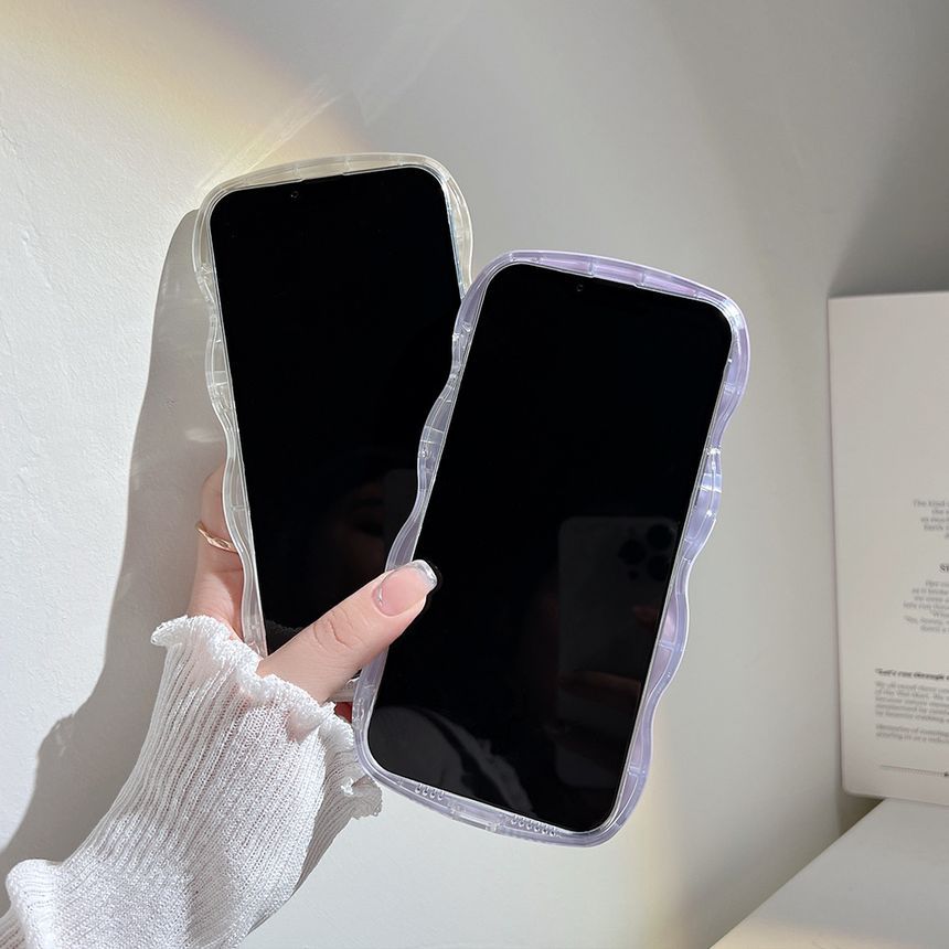Wavy Transparent Phone Case - iPhone X / XS / XR / XS Max / 11 / 11 Pro Max / 12 / 12 Pro / 12 Pro Max / 13 / 13 Pro / 13 Pro Max W603 Wonderland Case