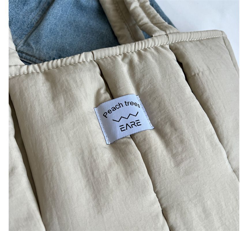Plain Quilted Nylon Tote Bag NJ6 Wonderland Case