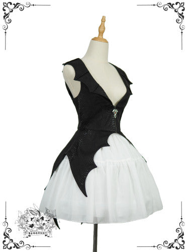 Black Witchy Vampire Bat Vest ON1037 MK Kawaii Store