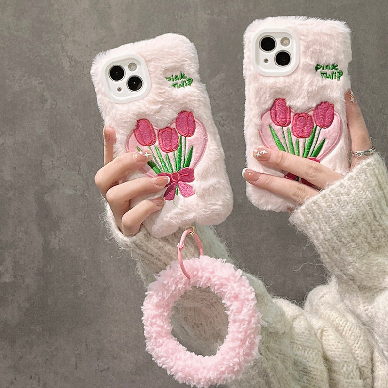 Tulip Fluffy Pink Phone Case Wonderland Case
