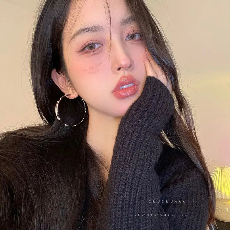 Alloy Hoop Earring-1