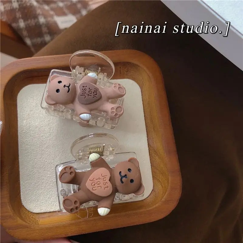 Bear Resin Hair Clamp-2