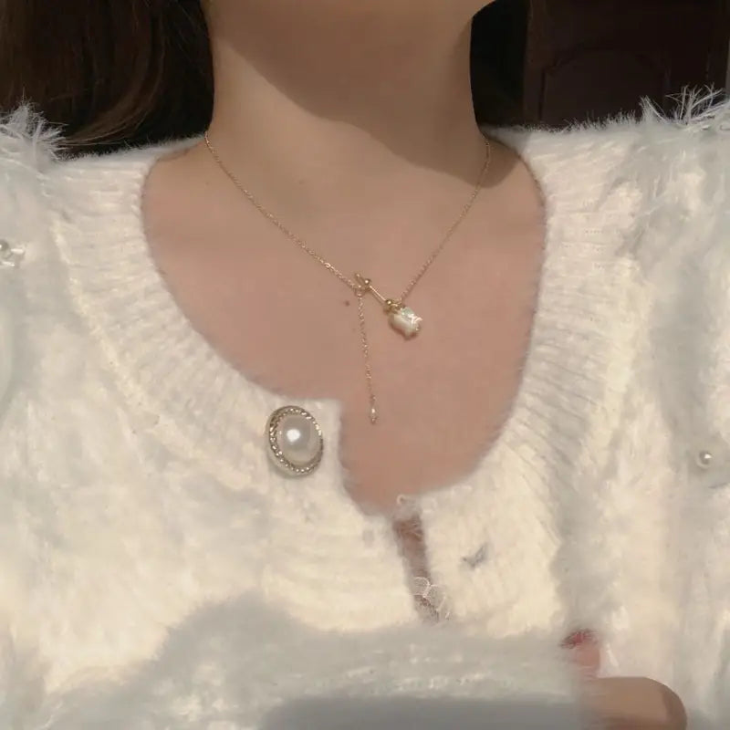 Floral Drop Necklace-1