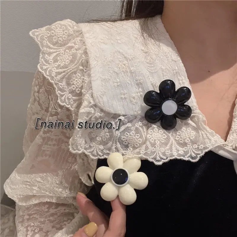 Flower Resin Earring / Brooch-2