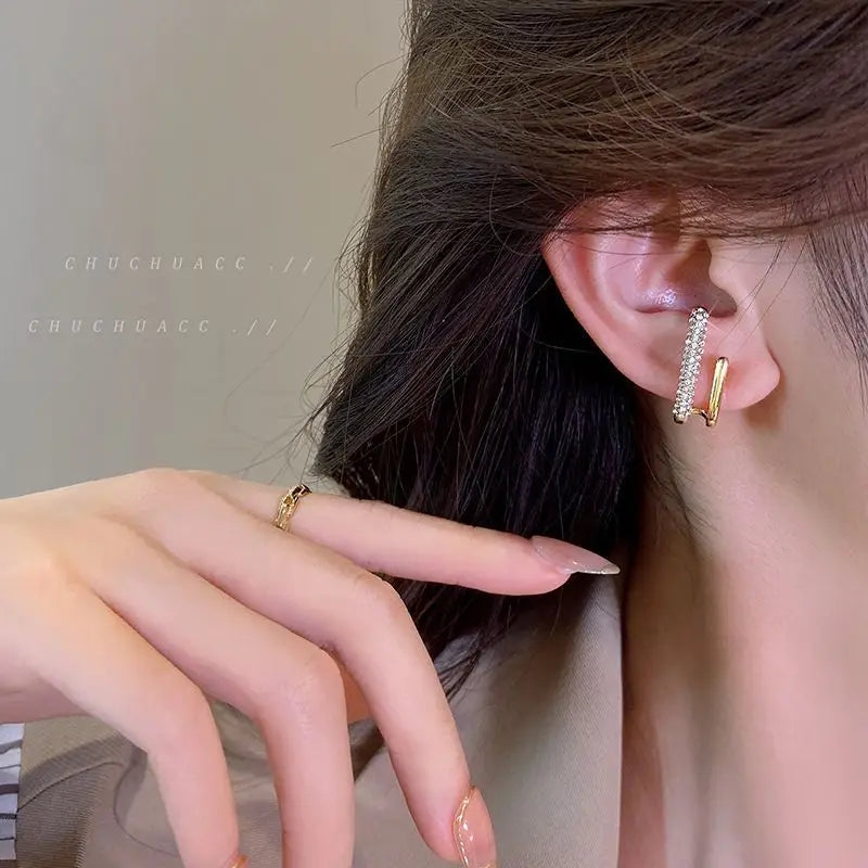 Rhinestone Hoop Earring-1