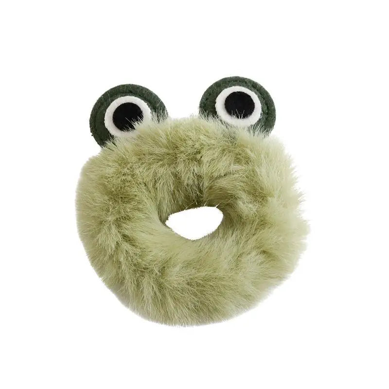 Animal Chenille Hair Tie HA108 - Frog / Green - Hair Fashion