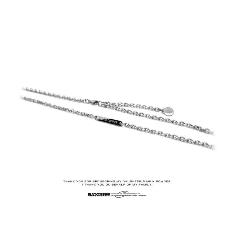 Bar Stainless Steel Necklace WD189 - Silver / One Size -