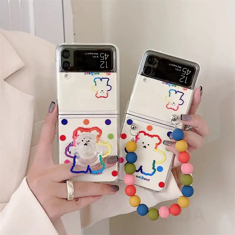Kawaii Bear Phone Cases For Samsung Z Flip BS028 - Wonderland Case
