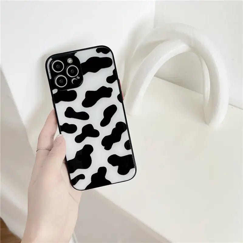 Black And White Printing With Heart Holder iPhone Case BP281
