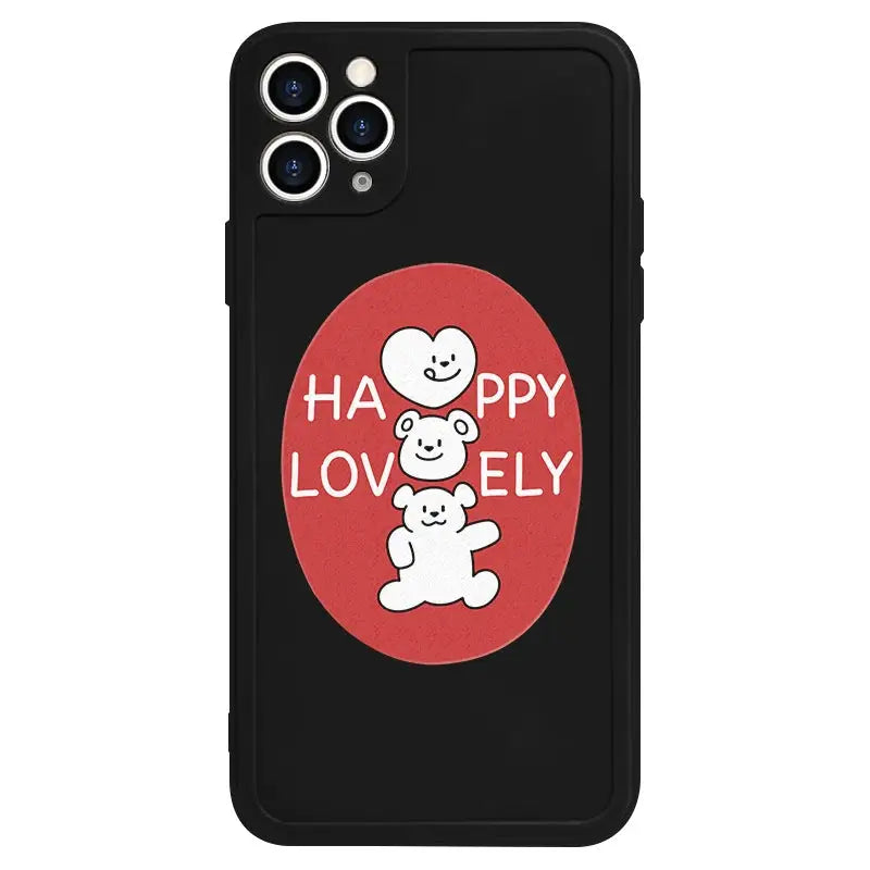 Black Happy Lovely Bear iPhone Case BP161 - iphone case