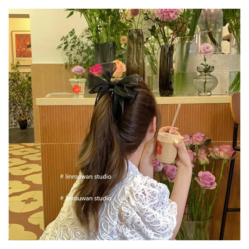 Bow Mesh Acrylic Hair Clip Wd165 - Hair Fashion Accessories