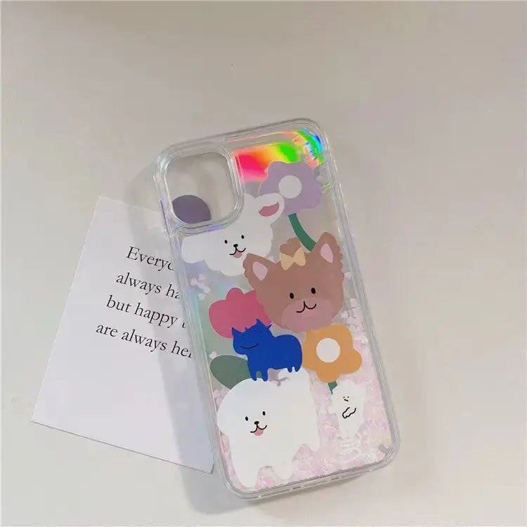 Cartoon Patterns Printing Quicksand iPhone Case BP059 -
