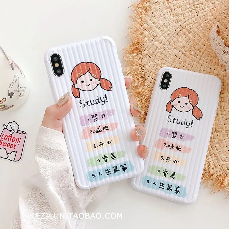 Cartoon Print Mobile Case - iPhone XS Max / XS / XR / X / 8
