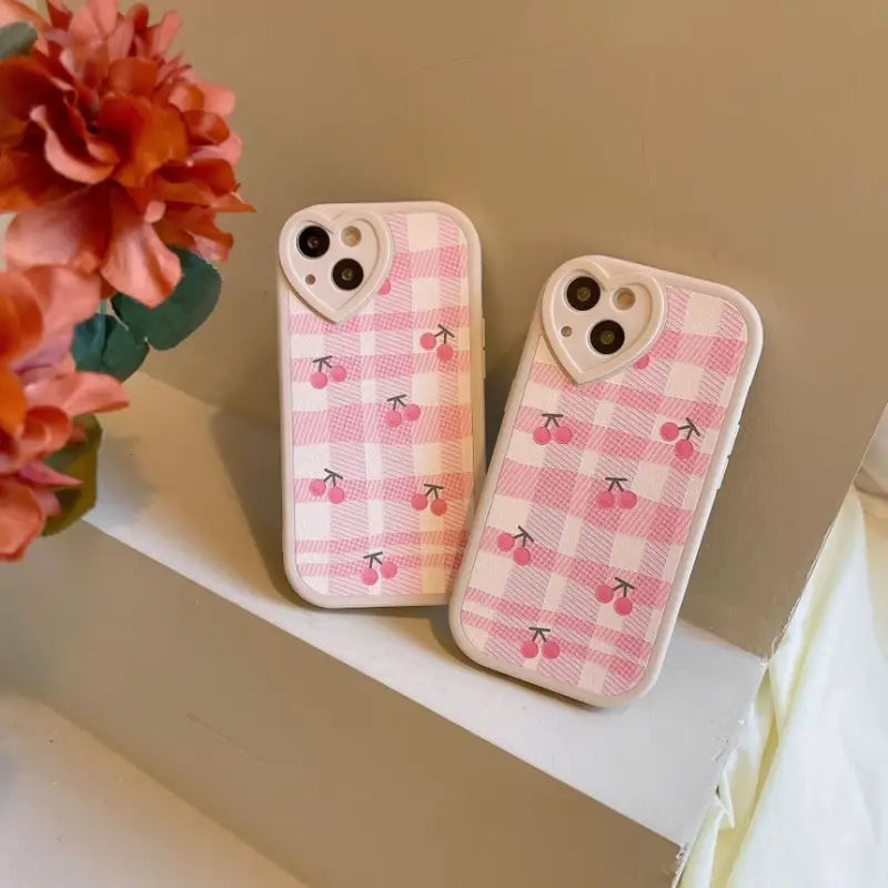 Cherry Plaid Phone Case iPhone 13 Pro Max 13 Pro Wonderland Case