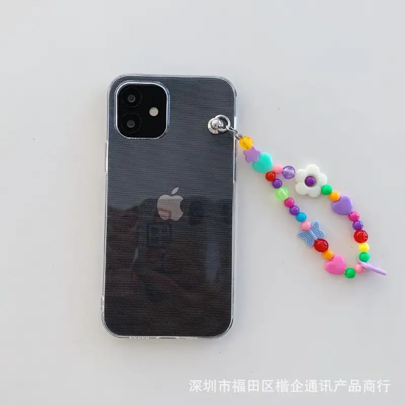 Colorful Flower Beaded Chain iPhone Case BP214 - iphone case