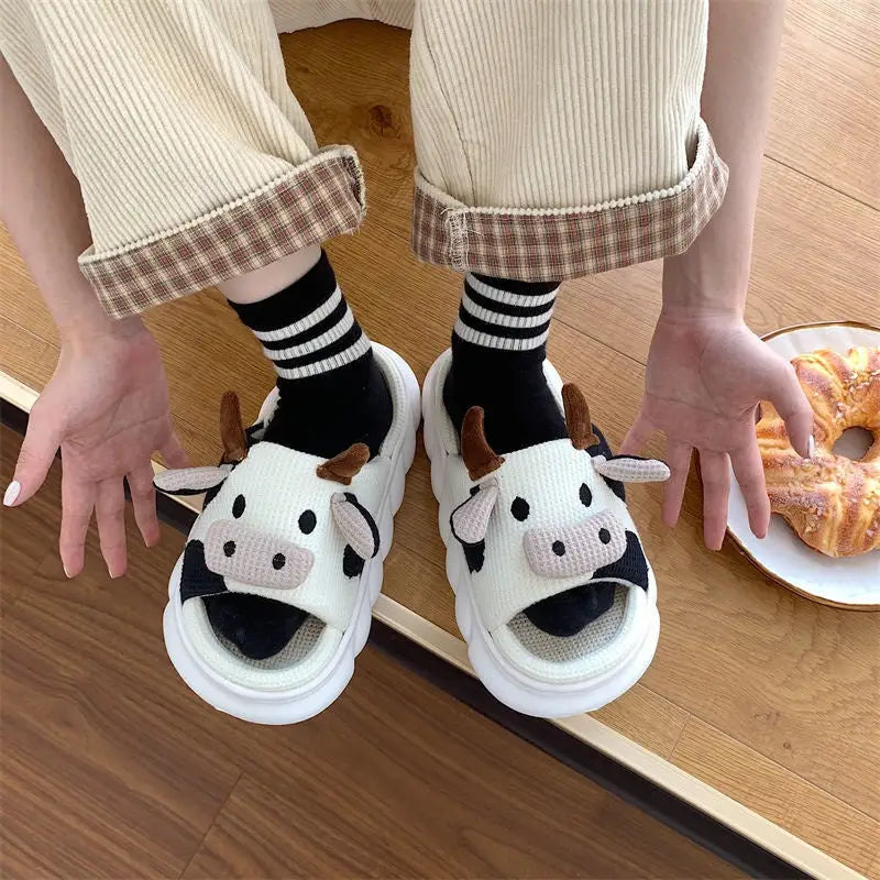 Cow Slippers For Home W361 - slippers