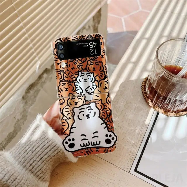 Cute Tiger Phone Case For Samsung Z Flip 1/2/3 - For Z Flip
