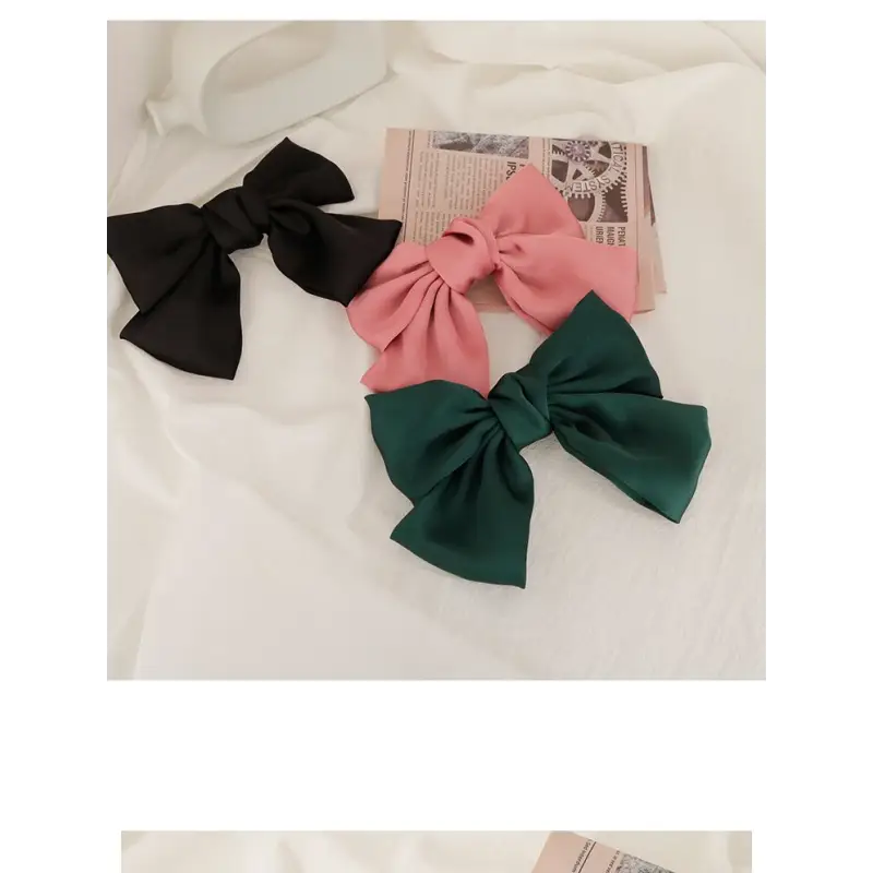 Fabric Bow Hair Clip HA83 - Hair Fashion Accessories