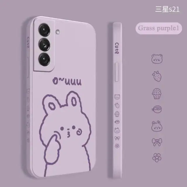 Face Flower Bear Phone Case For Samsung Galaxy Case W271 -