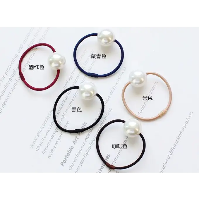 Faux Pearl Hair Tie HA104 - Hair Fashion Accessories