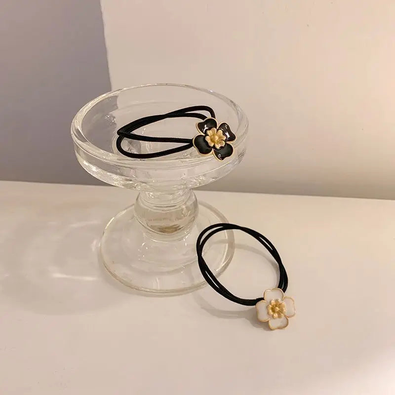 Flower Hair Tie HA98 - Hair Fashion Accessories