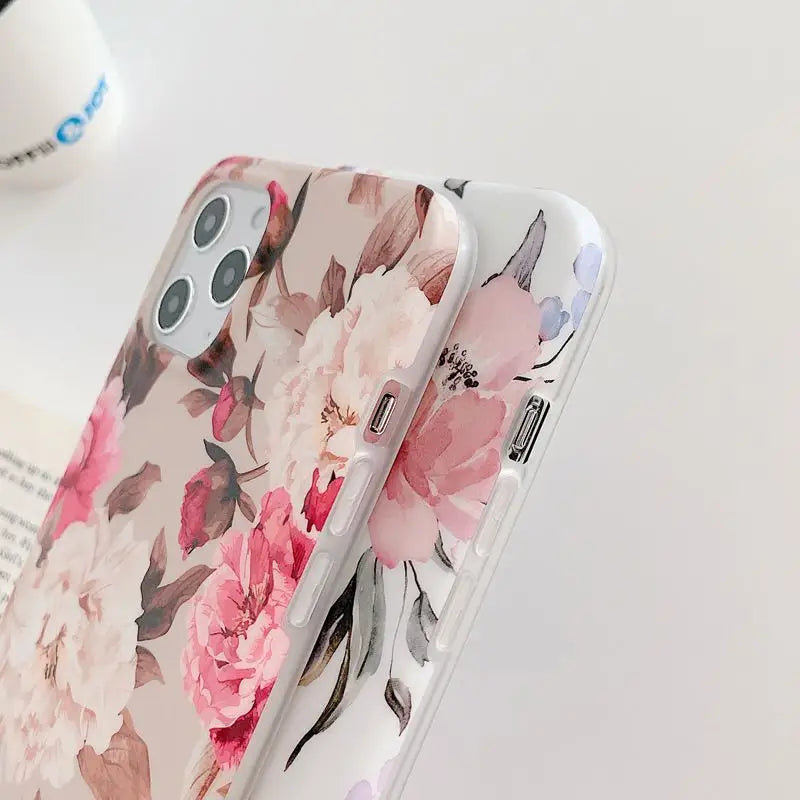 Flower Phone Case - iPhone 12 Pro Max / 12 Pro / 12 / 12 mini / 11 Pro Max / 11 Pro / 11 / SE / XS Max / XS / XR / X / SE 2 / 8 / 8 Plus / 7 / 7 Plus-36