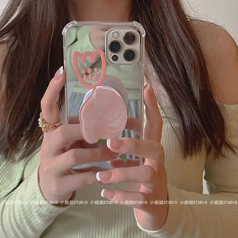 Flower Stand Mirrored Phone Case - iPhone 13 Pro Max / 13