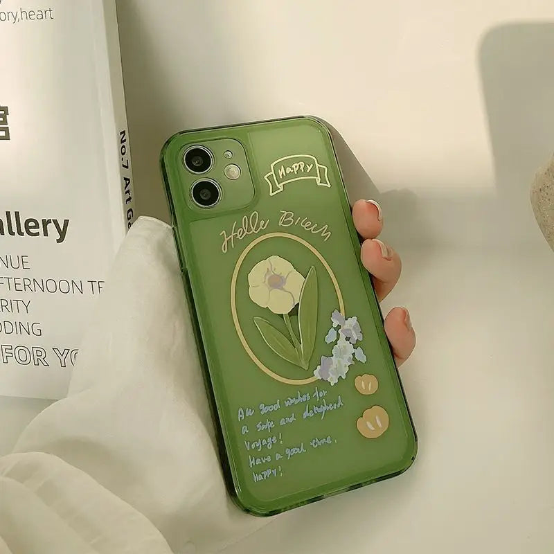 Flower Transparent Phone Case - iPhone 12 Pro Max / 12 Pro / 12 / 12 mini / 11 Pro Max / 11 Pro / 11 / SE / XS Max / XS / XR / X / SE 2 / 8 / 8 Plus / 7 / 7 Plus-12