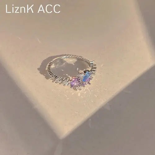 French Rose Petal Ring LIN10 - Silver